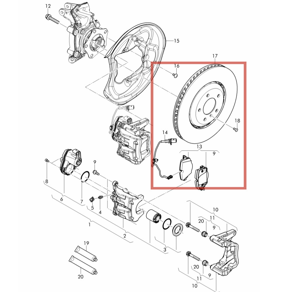 Fits For 2016-2023 Bentley Bentayga New Rear Brake Pads & Rotors 4M0615601N
