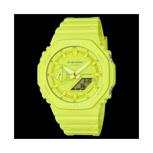 Montre Casio G-SHOCK GA-2100-9A9ER jaune antichoc pour homme sportif