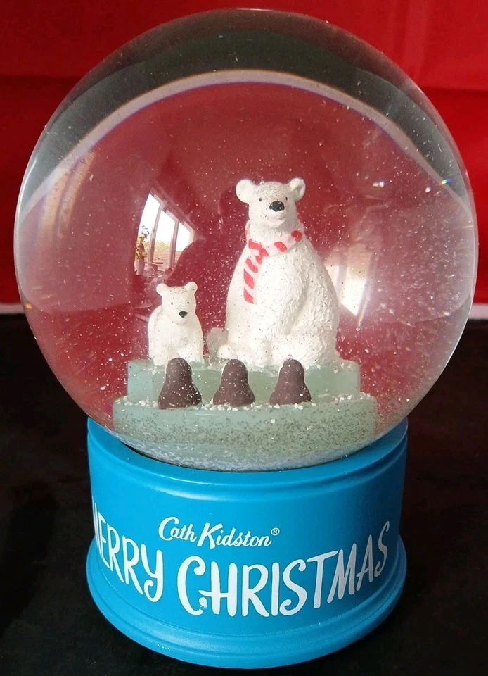 Cath Kidston Musical Polar Bear Christmas Snow Globe BOXED Decoration[B3-6-5] - Image 2 of 4