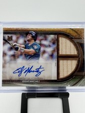2025 Topps Museum Collection Edgar Martinez Dual Relic Auto /99 Bat Mariners