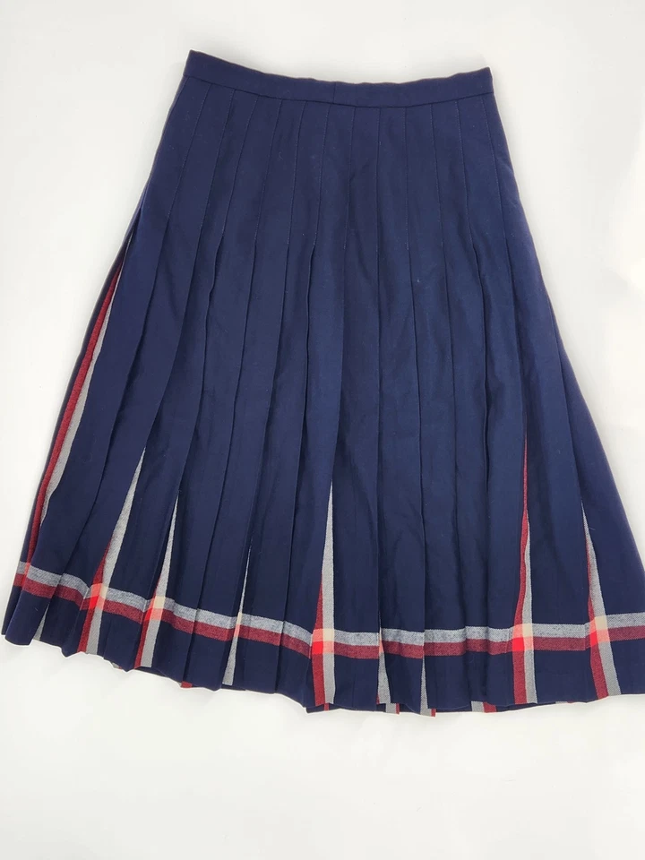 Falda Kinloch Anderson Escocia Talla 12 Azul/Rojo/Blanco Lana Escocesa Clásica Kilted Foto 3 de 4