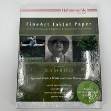 Hahnemuhle Bamboo 290 FineArt Inkjet Paper Natural Warm White 8.5 x 11 Archival