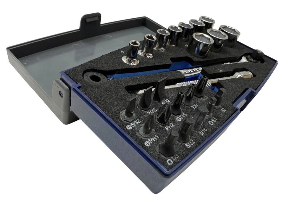 Blue-Point 25pc 1/4" Socket/Bit Ratchet Set Model: BLPBTWKIT (CMP116569) - Image 2 of 4