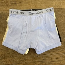 Calvin Klein Boys 4-Pack Stretch Cotton Modern Boxer Brief Underwear Size Small