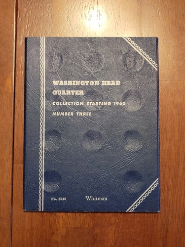 Used Whitman Washington Quarters No3 Starting 1960 - Punch In Folder 9040 - Picture 1 of 3