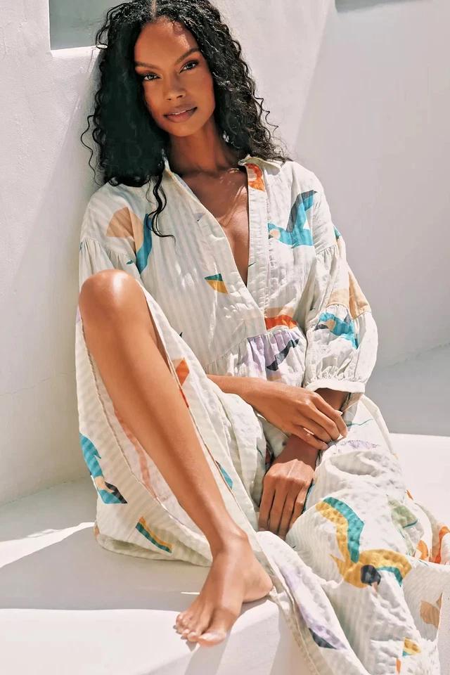 Anthropologie Celandin The Carolita Printed Shirt Dress 3X Plus Maxi NEW 45206 - Image 4 of 4