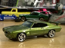 Hot Wheels 70 Pontiac Gto Judge Silver Series With Custom Wheel Swap