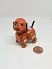 Vintage Fisher Price little people brown farm dog w/white spots