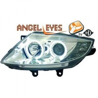 LHD Scheinwerfer Paar Angel Eyes Klar Chrom FüR BMW Z4 Roadster 02-09