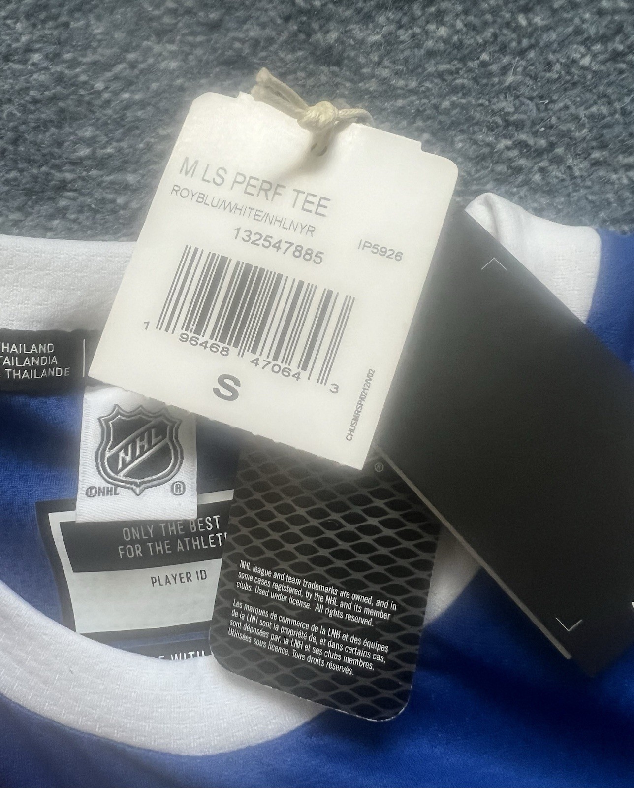 Adidas NHL Rangers Long Sleeve Tee Sz S Blue White NWT thumbnail 9