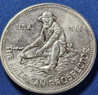 A 1985 Engelhard 1oz Silver American Prospector Round