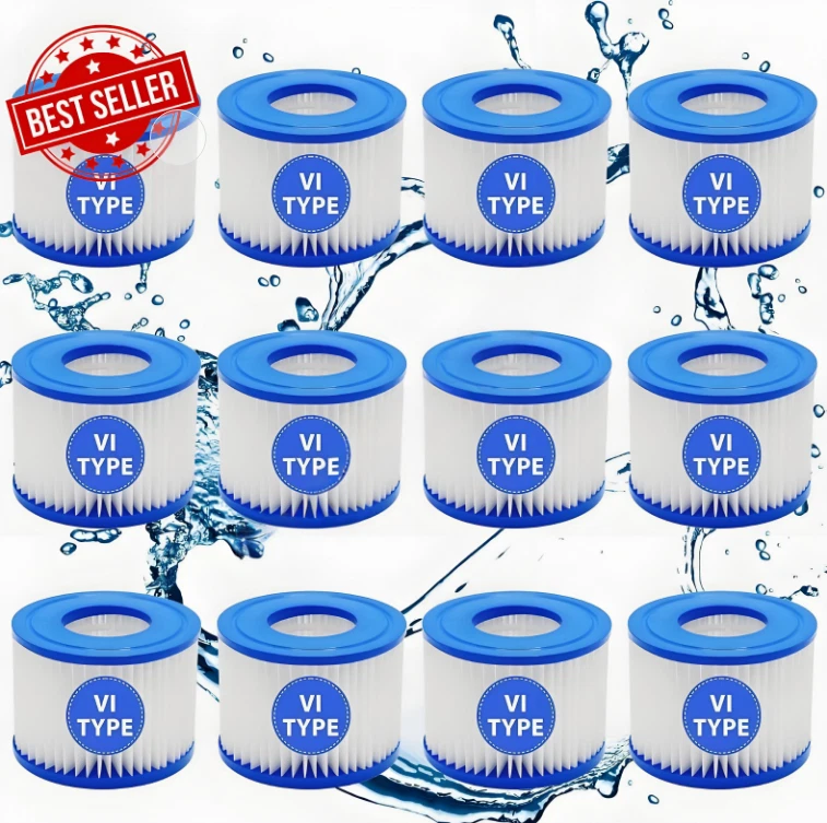 12PCS Lazy Lay-Z-Spa Filters VI Cartridge, Hot Tub Spa For Bestway Swimming Pool - Image 2 of 4