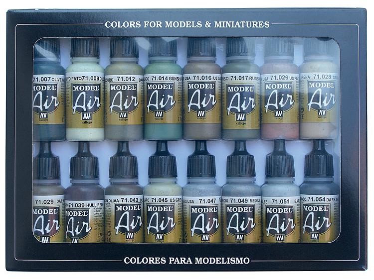 Vallejo Model Air Acrylic Paint Set, Matte Finish for Airbrush, Ideal for Modeling and Miniatures, 17 x 17 ml Bottles - Image 5