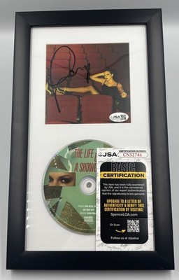 TAYLOR SWIFT SIGNED LIFE OF A SHOWGIRL #4 FRAMED MATTED CD JSA COA CN52746