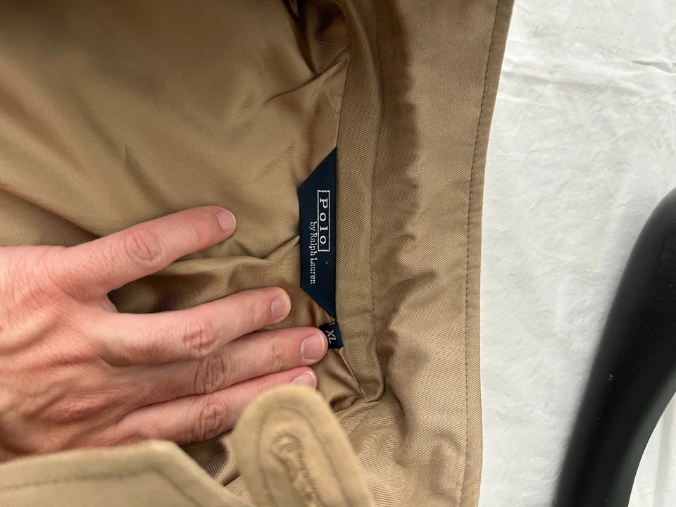 Abrigo Blazer Deportivo Vintage Polo Ralph Lauren Safari XL 100% Algodón Cierre Garganta Foto 4 de 4