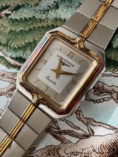 Longines Flagship 153 3329 Silver Dial Vintage Quartz Square Woman Watch