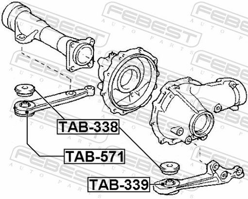 4x ✅Fits FEBEST TAB-571 DIFFERENTIAL MOUNT BUSHING  ⭐UK Seller⭐