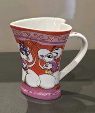 Thomas Goletz Diddl Diddlina Mouse Heart Shaped Red Pink Porcelain Mug