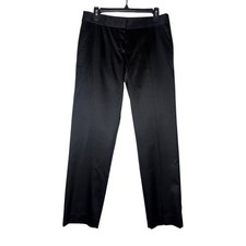 Tory Burch Black Silk Blend Lace Waistband Straight Leg Dress Pants - Size 6