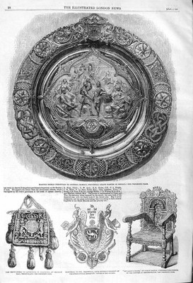 Alter antiker Druck 1862 Freimaurer Schild General Ramsay Privy Geldbörse Shadwell 19.