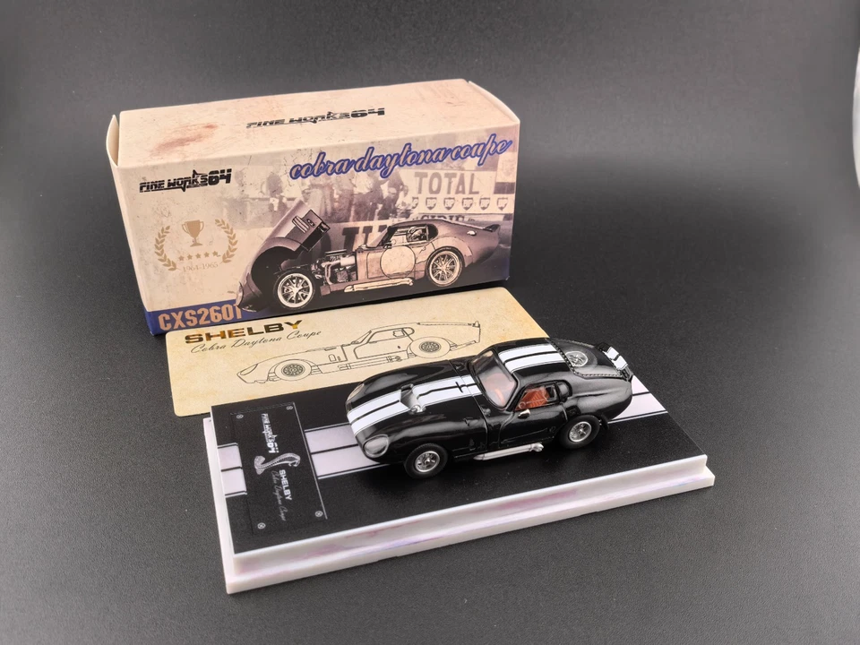 Fine Works 1: 64 Ford Shelby Daytona Cobra Open Cover Car Model - Image 3 of 3
