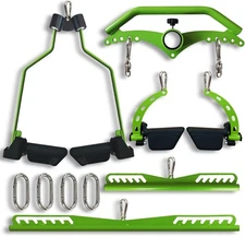 Lat Pull Down T Bar Row Cable Machine Attachments Handle Grips Home Gym Fitness