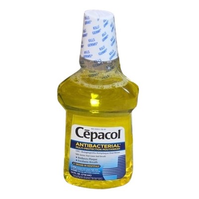 Cepacol Antibacterial Protection Mouthwash Yellow 24 oz EXP 08/26 ONE BOTTLE