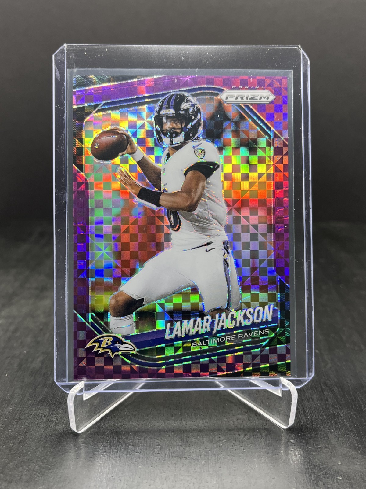 2025 Panini Prizm Football Lamar Jackson Purple Power 31/49 #78