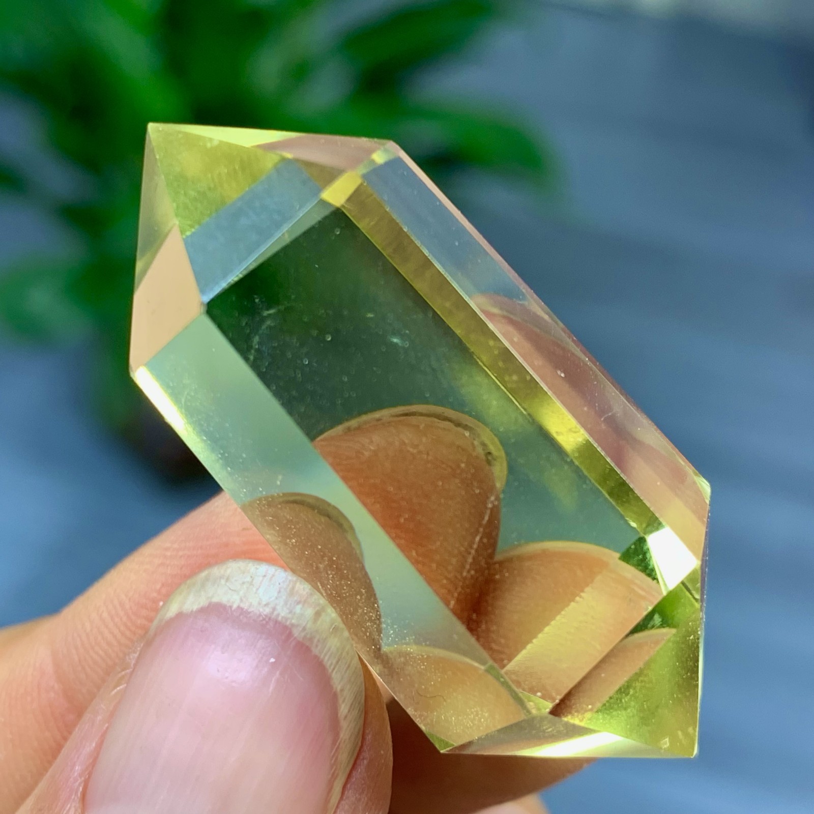 16G Natural Citrine Quartz Obelisk Double Point Wand for Reiki Healing