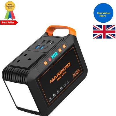 MARBERO Tragbare Powerstation 98Wh Lithium Batterie Backup Powerbank mit AC