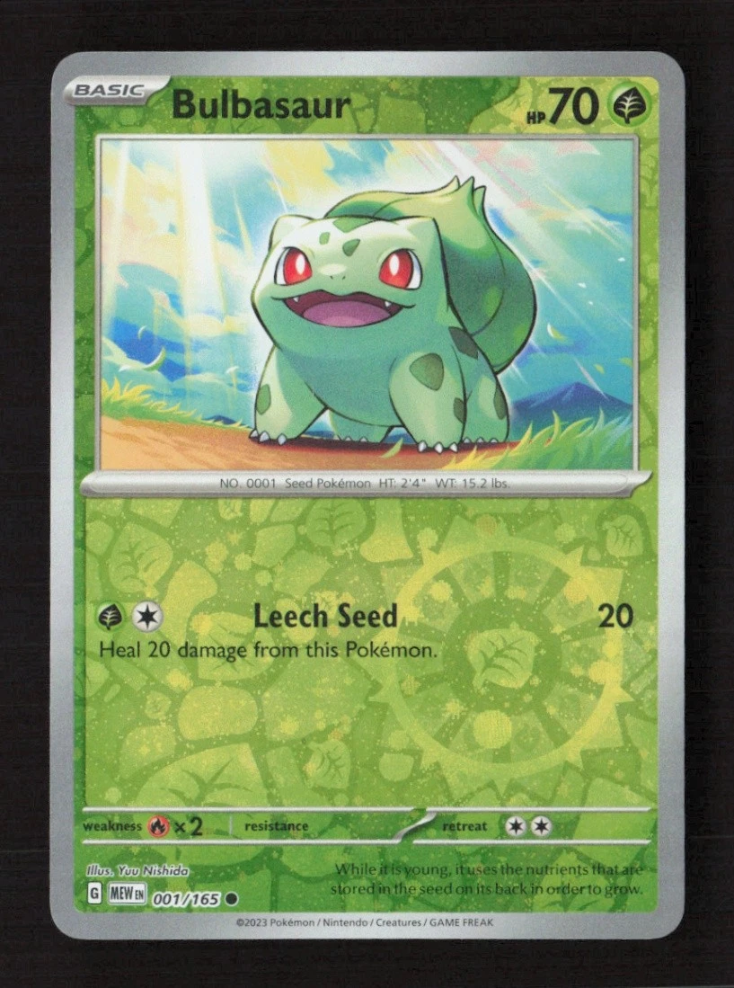 bulbasaur pokemon card ebay Bulbasaur (Reverse Holo) C 001/165 SV2a Pokmon Card 151 - Pokemon Card Japanese