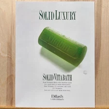 1991 Vitabath Vitabar Soap Vintage Print Ad Skincare advert Art
