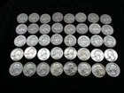 Roll of 40  Circulated 90% Silver Washington Quarters Mixed Years Dates