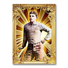 Amos Alonzo Stagg Golden Icon Art Card 01/20 Starpop Signed Football Short Print
