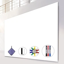 AFMAT Dry Erase Board Sticker, 48 x 36 inches White Board Wallpaper, Dry Eras...