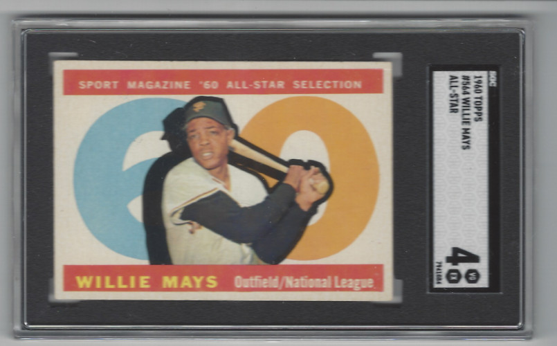 1960 TOPPS #564 WILLIE MAYS ALL STAR SGC 4 GIANTS HOF