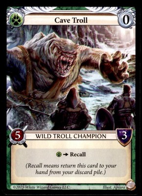 Cave Troll Wild Troll Champion Epics Card Game 2015 White Wizard Games  CCG