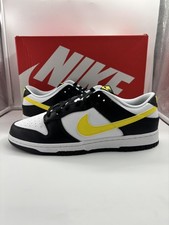 Nike Dunk Low Shoes Mens Black Opti Yellow White Sneakers