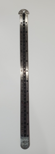 Typesetting Metal Ruler Gaebel New York Made in USA Cat No 713 6 & 12 ...