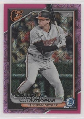 2024 Bowman Chrome Mega Box Pink Mojo Refractor /199 Adley Rutschman #52 3pb