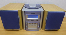 Goodmans Micro 1006 RDS HiFi System Speakers CD Player Radio Wood Grain Tested