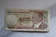 Turkey 5000 Lirasi 1970