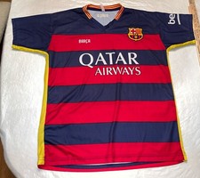 2015 FC Barcelona Barca Qatar Airways soccer football jersey shirt Large Unicef