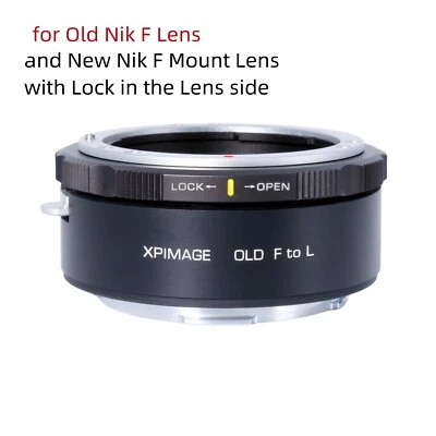 XPimage Lock Lens Adapter for Old NIKON F Lens to Leica L SL TL Panasonic Camera