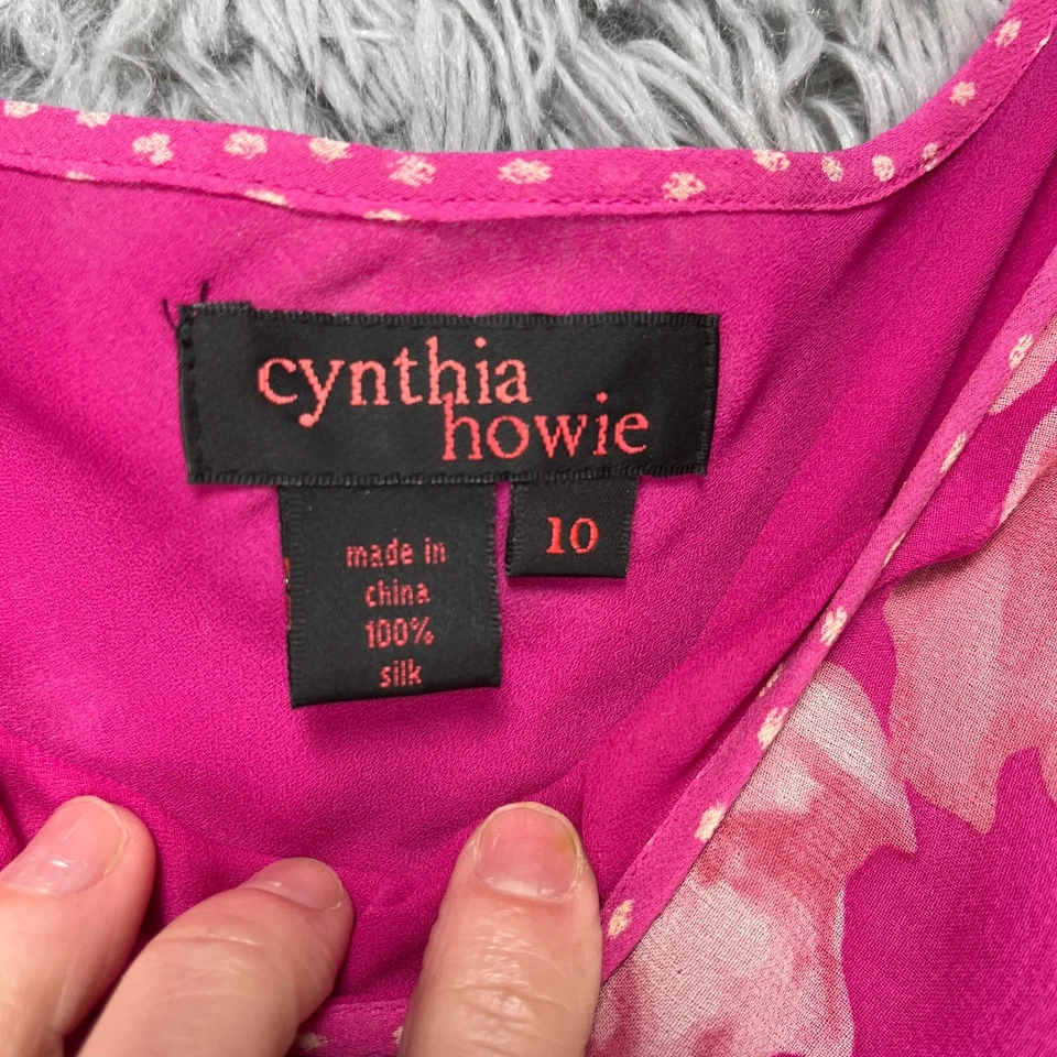 Vestido De Colección Cynthia Howie Seda Cintura Caída Para Mujer 10 Rosa Cottagecore Delicado Boho Foto 4 de 4