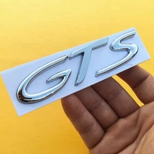 1pcs Metal GTS Logo Badge For 911 Front Fender Side Rear Trunk Emblem (silver)