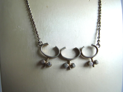 Dekoratives Collier Silber 830 Finnland - Bild 2 von 6