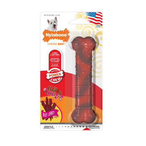 Nylabone Flavor Frenzy Power Chew Dog Toy Beef Jerky; 1