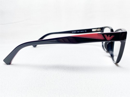 NEW Emporio Armani EA3081F 5017 Womens Black Cats Eye Eyeglasses Frames 54/16 - Afbeelding 3 van 6