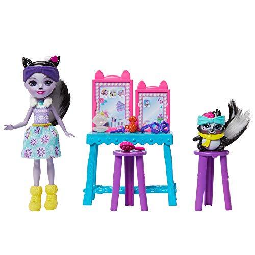 Enchantimals GJX34 - Stinktierspaß-Frisiertisch Mit Sage Skunk & Caper, Spielset-image